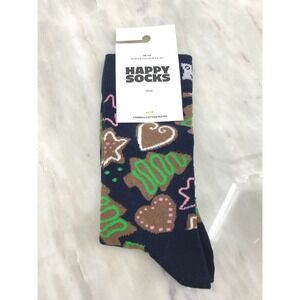 Happy Socks‎ Crew Socks Gingerbread Holiday Christmas Nordic Winter Women's